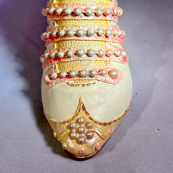 Miniature Collectable Porcelain Shoes Vintage Signed - Picture 9 of 14